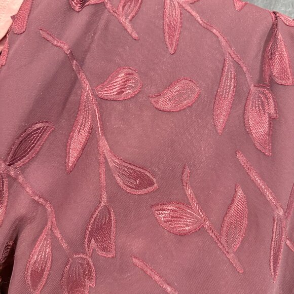 ALGO Vintage Burgundy Formal Dress with Sheer Jacket, Size 10, Mother of Bride - Picture 6 of 6